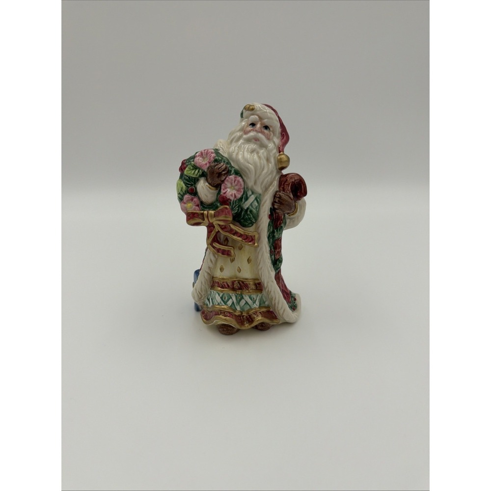Fitz and Floyd Father Christmas Santa Claus Ceramic Bell Figurine 5.5‎ Inch